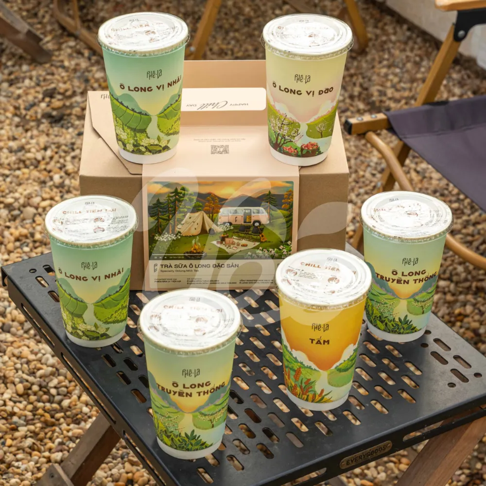 [Phe La] 4-flavor Milk Tea Set 6 Cups 1 box