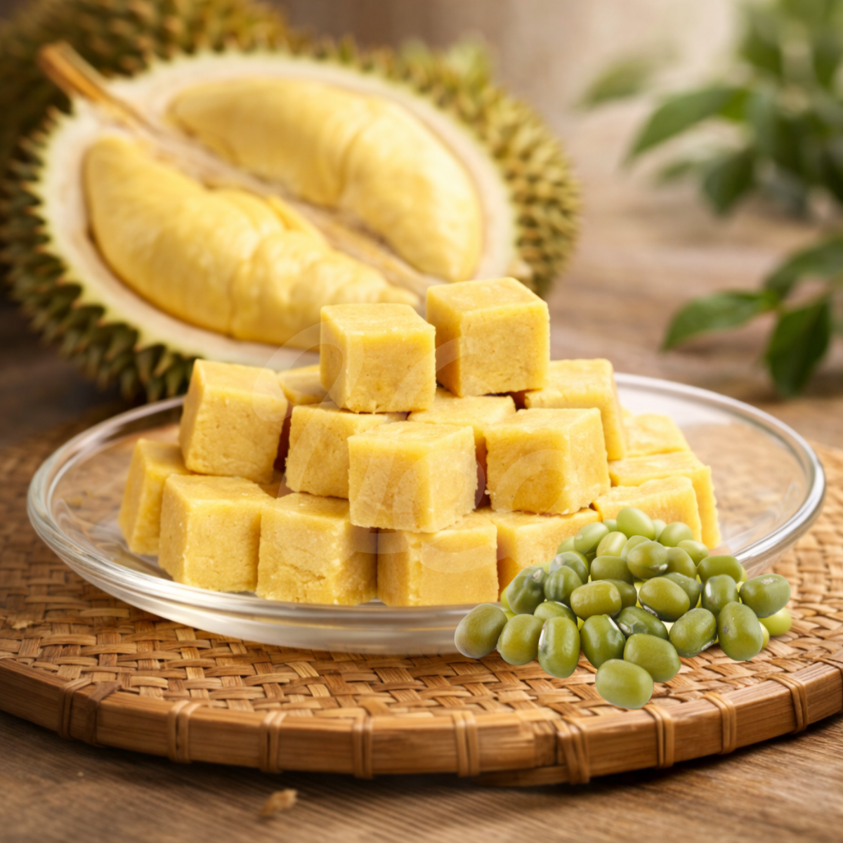 [Minh Ngoc] Durian Flavor Green Bean Cake – Less Sugar 280g