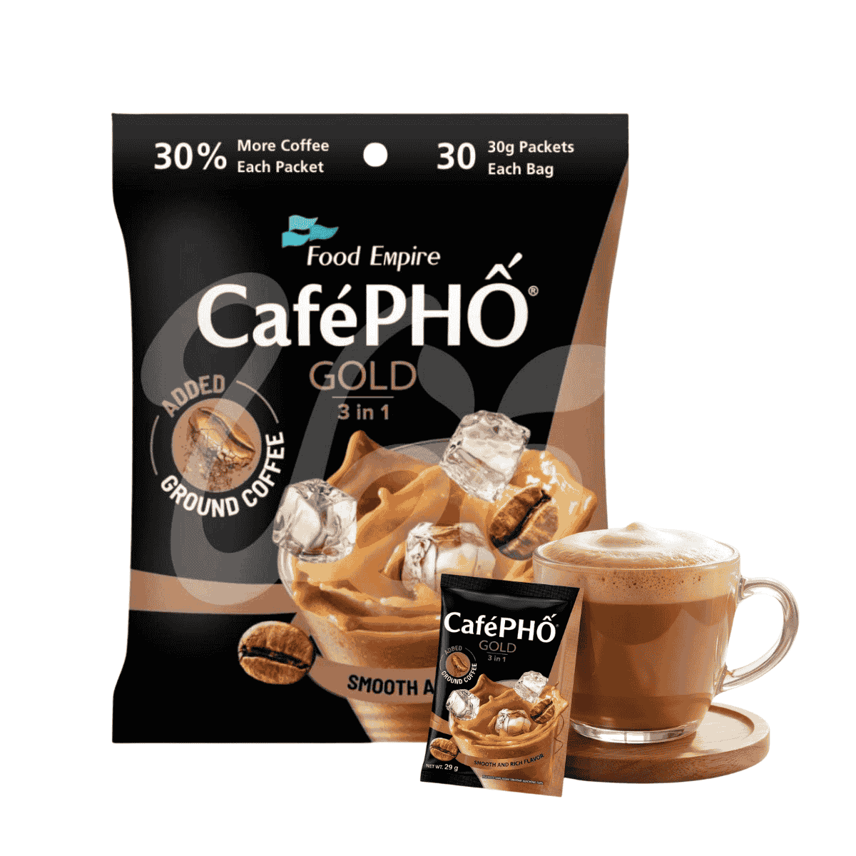 [Cafe Pho Gold] Instant Milk Coffee 870g Pack