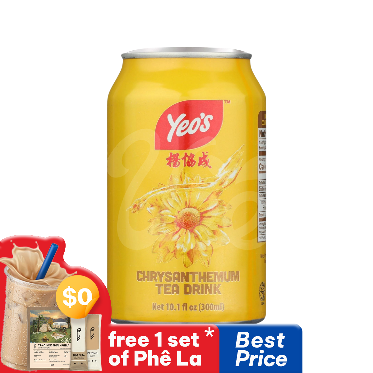 Trà Hoa Cúc Yeo's Lon 10oz - Thức Uống Thanh Nhiệt Hoa Cúc Truyền Thống