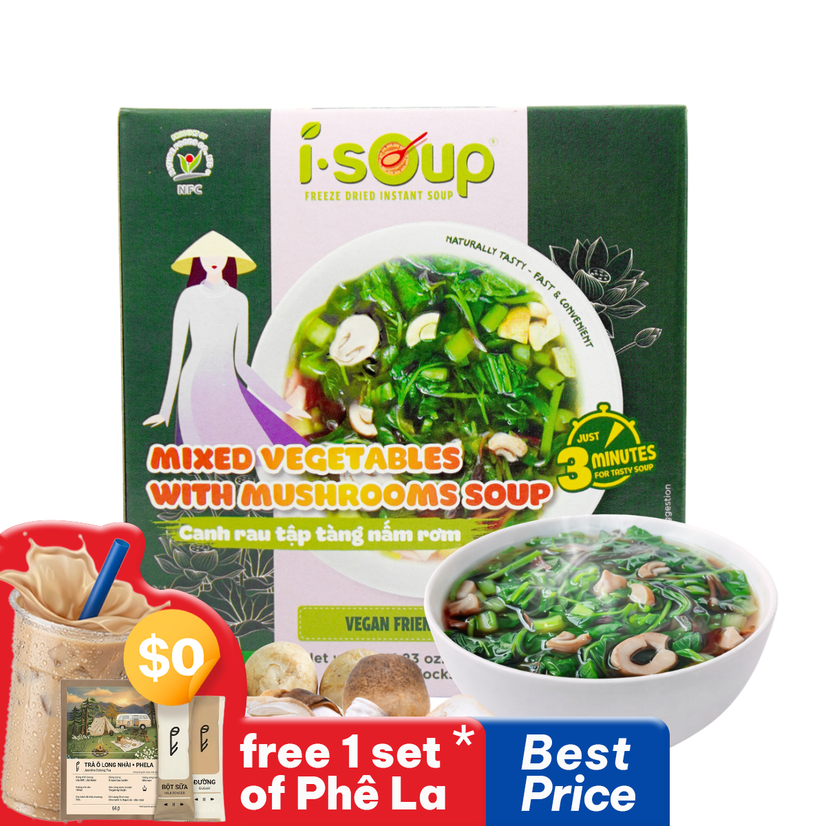 [ISOUP] Mixed Vegetables with Mushrooms Soup 35g