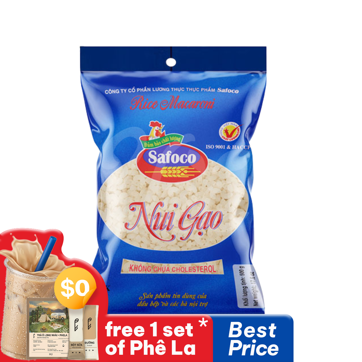 Nui Gạo Vỏ Sò Safoco Truyền Thống 500g - Mì Ống Việt Nam