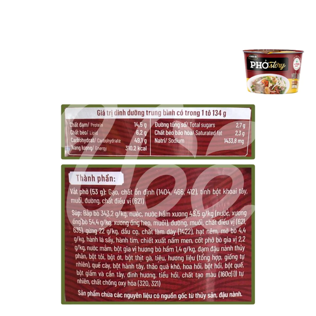 Phở Bò Story Chinsu 65g