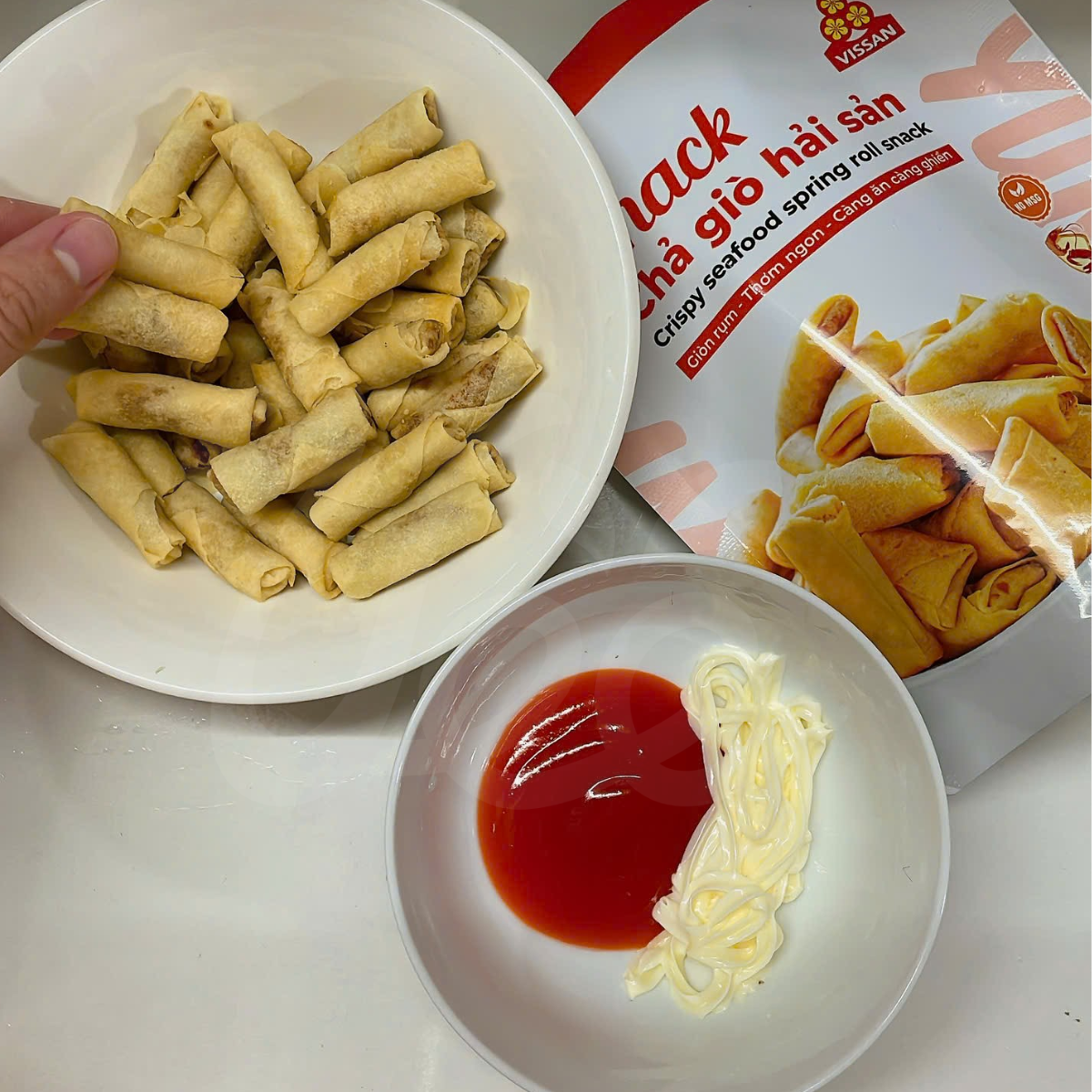 [VISSAN] Seafood Spring Roll Snack 100g/ Chả Giò Hải Sản Snack túi