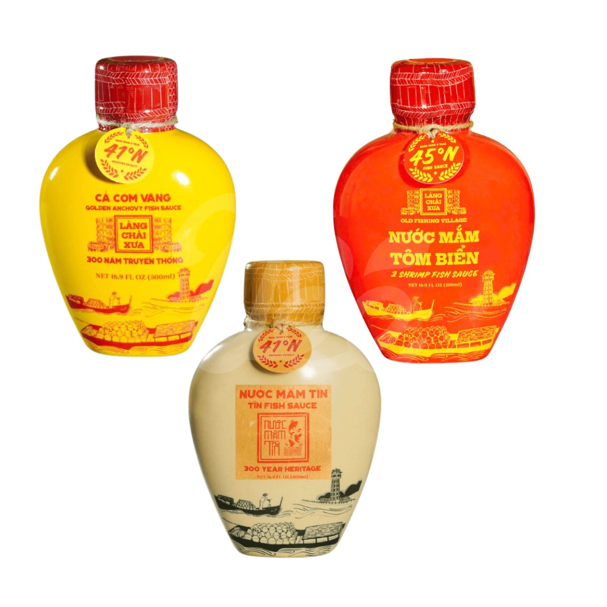 [Lang Chai Xua] Tin Fish Sauce Ceramic Gift Set 41N 45N