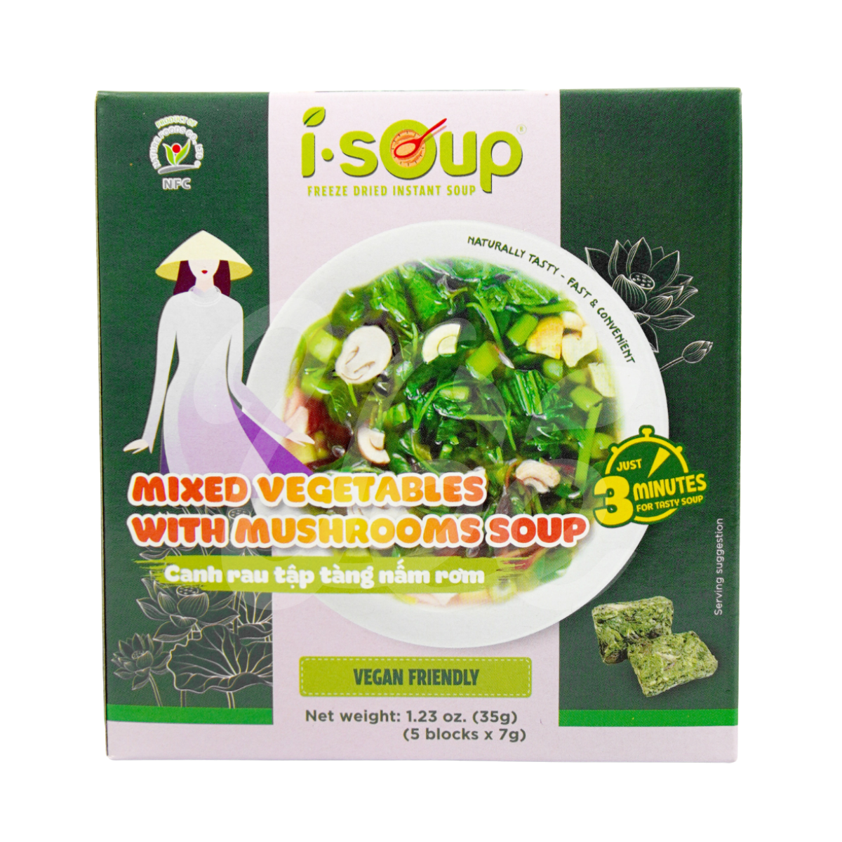 [Luc Tinh Nam Ky x ISOUP] Shrimp Floss &  Mixed Vegetable Mushroom Soup Combo | Easy & Comforting Vietnamese Meal