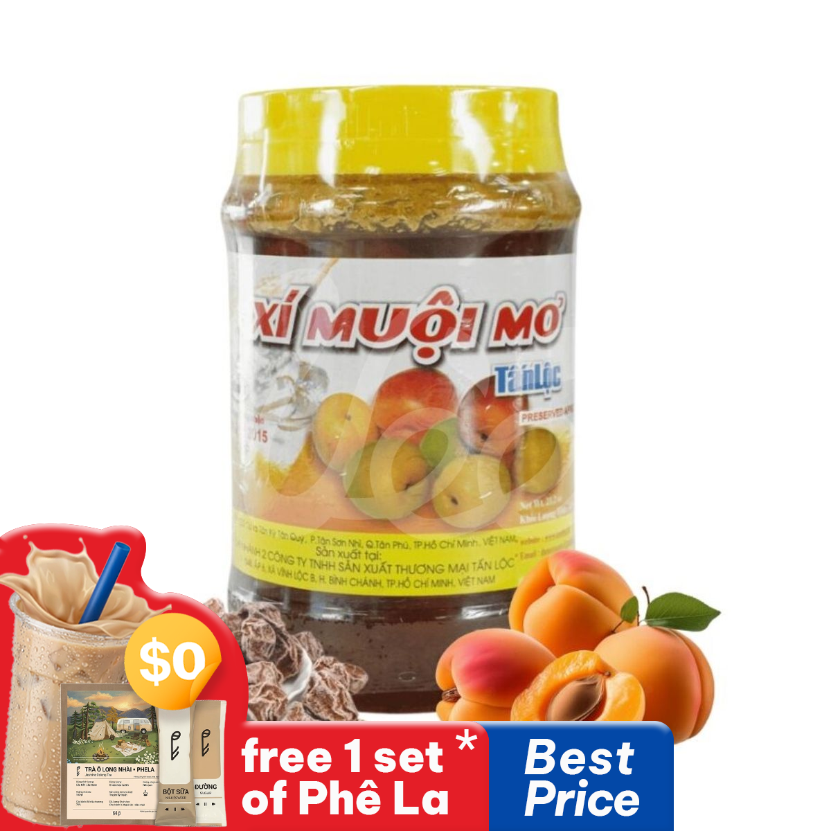 Xí Muội Mơ Tấn Lộc 600/hũ