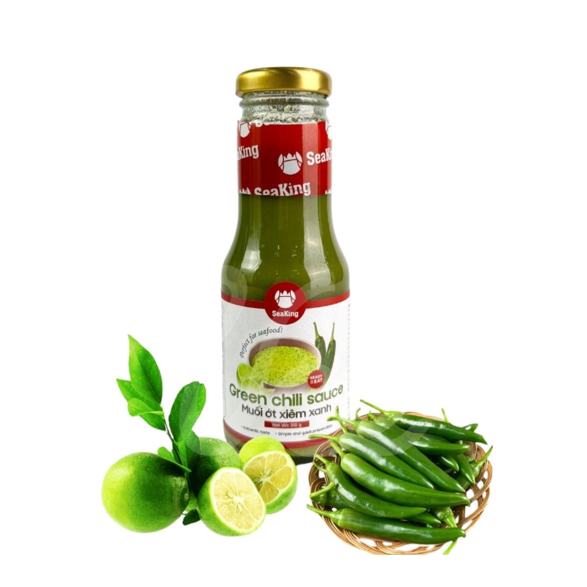 SeaKing Green Chili Salt Dip – 310g | Savory & Spicy Vietnamese Dipping Sauce