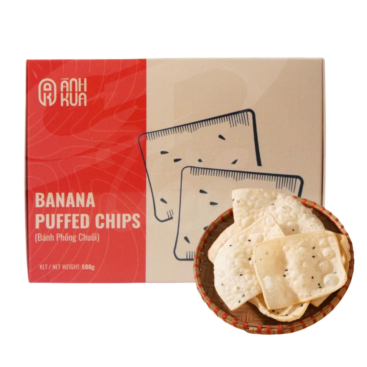 [Anh Kua] Banana Puffed Chips 500g