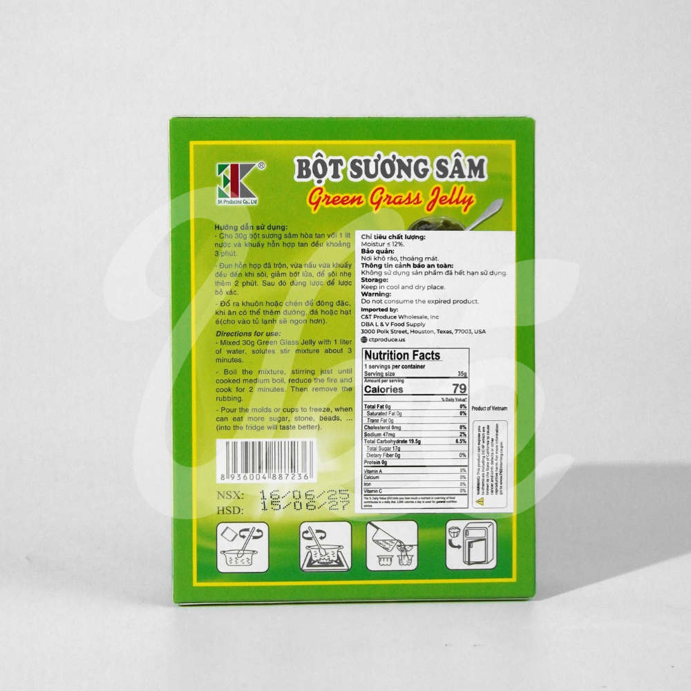 [3K] Instant Grass Jelly Dessert Powder 30g