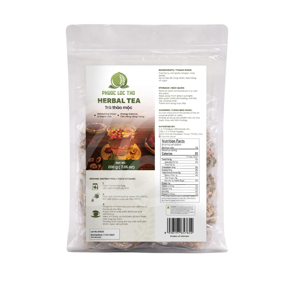 [Phuoc Loc Tho] Herbal Tea 200g