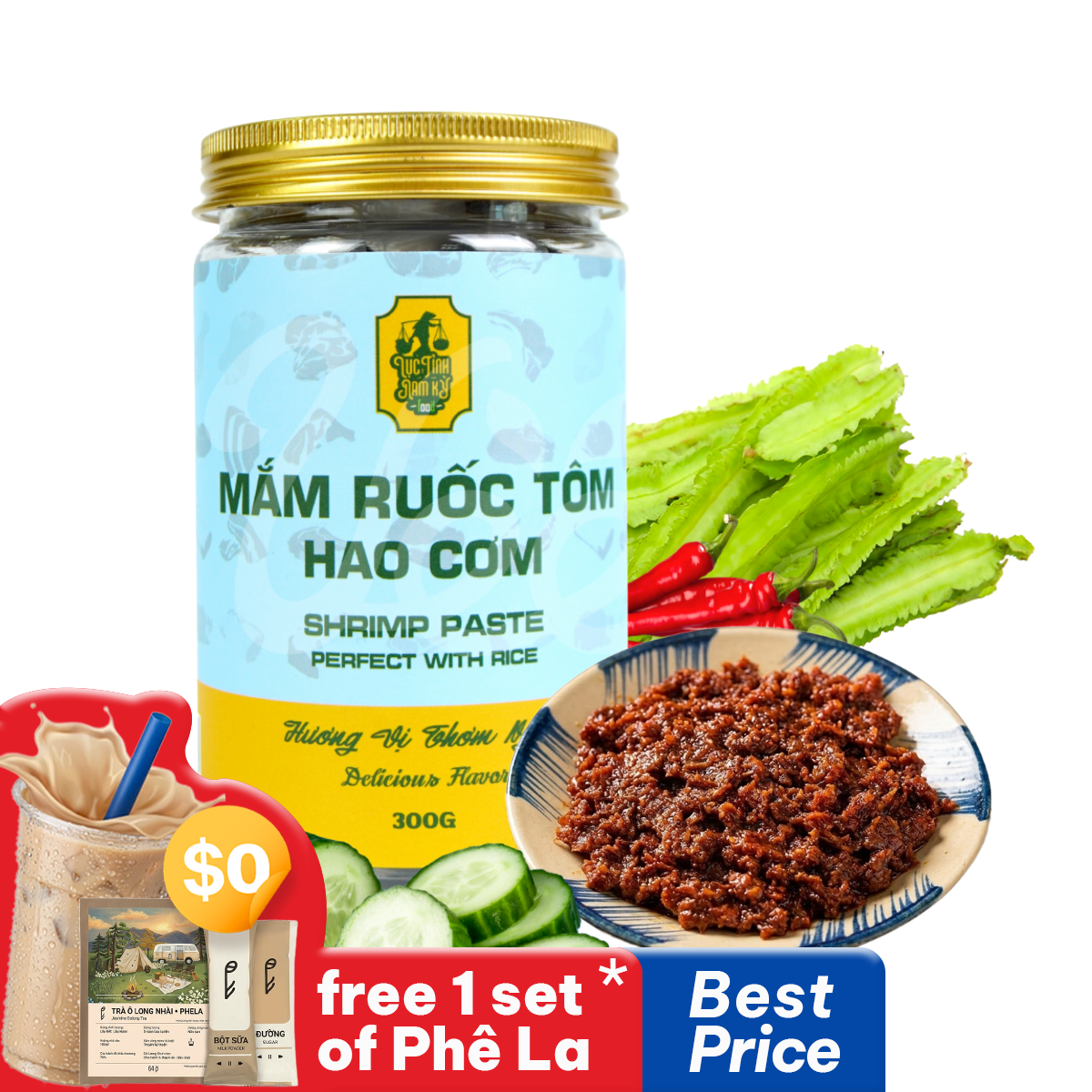 Mắm Ruốc Tôm Hao Cơm Lục Tỉnh Nam Kỳ 300g