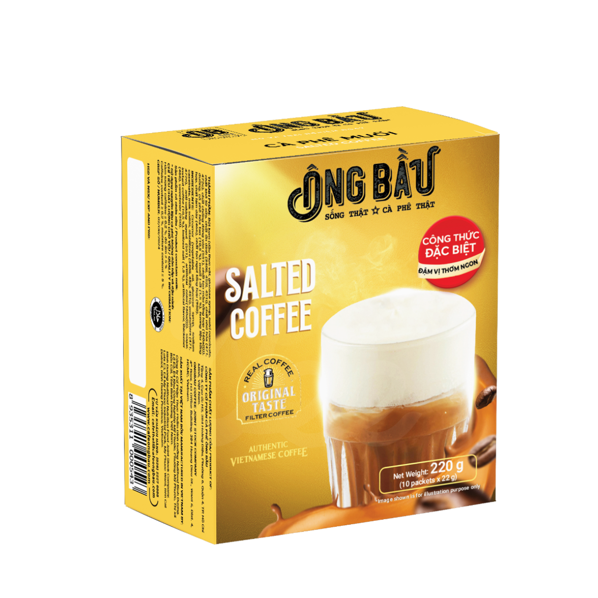 [Ong Bau] Instant Salt Coffee 220g Box