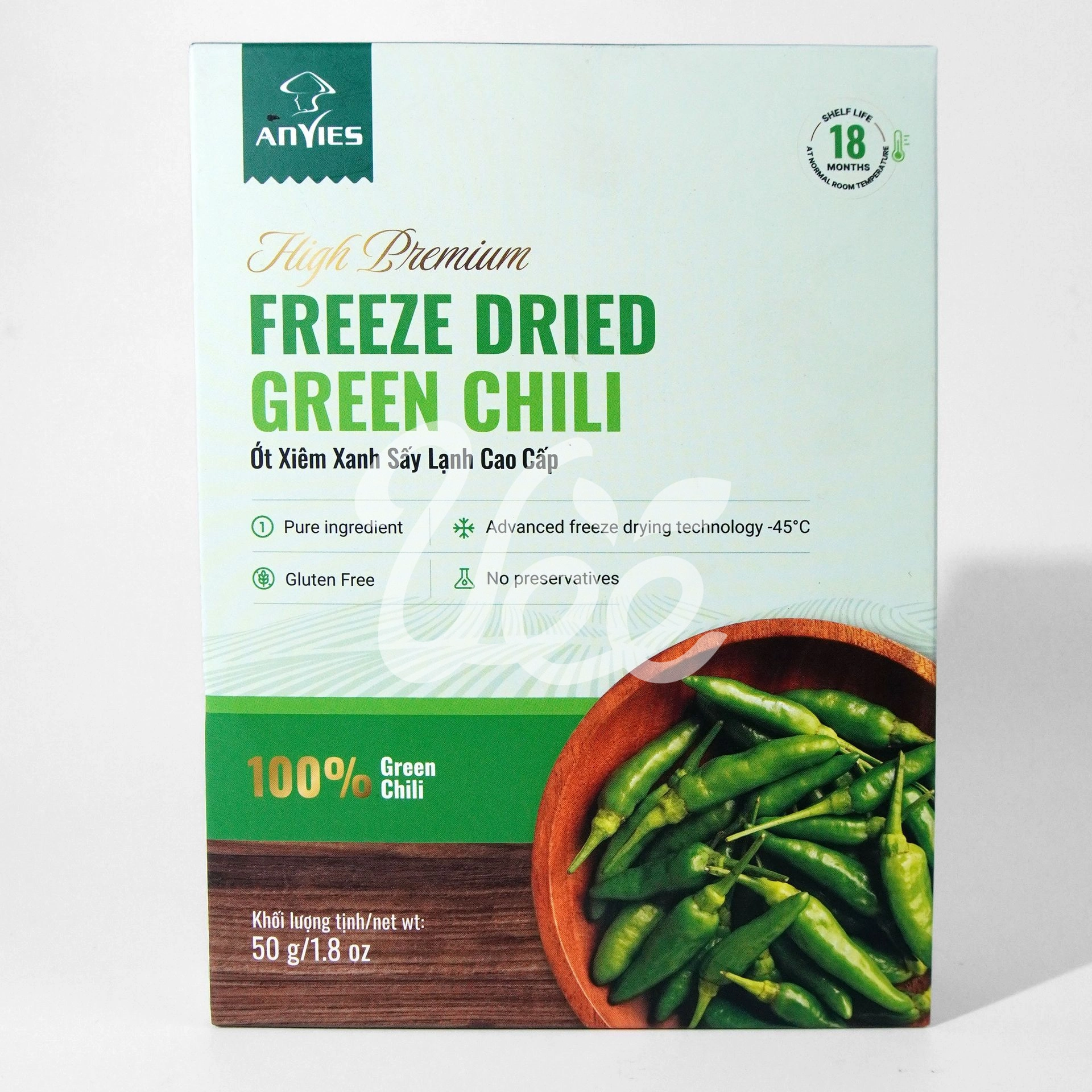 Tiêu Xanh Sấy Lạnh Anvies 50g