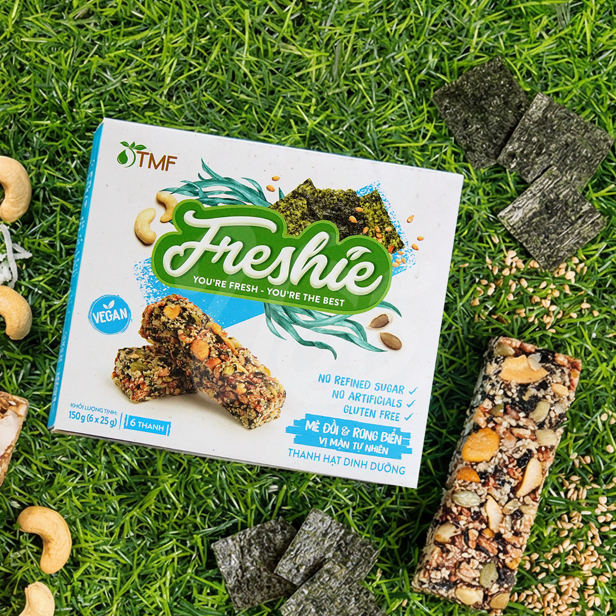 TMF 3-Flavor Nutritious Snack Combo – Lotus Seed • Coconut • Seaweed | 150g x 3