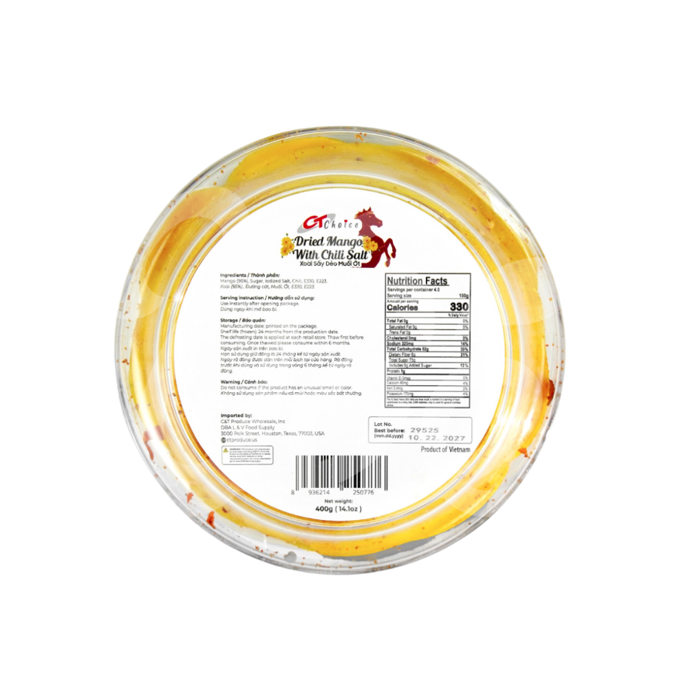 CT Choice Dried Mango with Salt and Chili 400g
