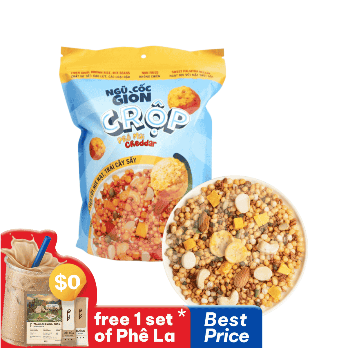 [Viet Thai] Crop Cheese Cheddar 600g