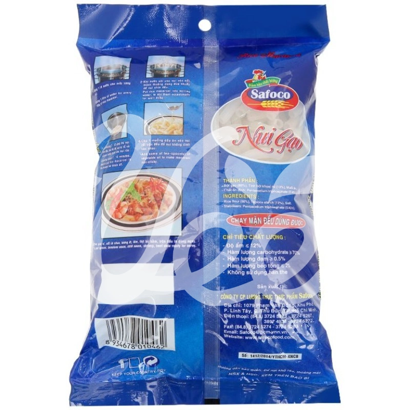 Nui Gạo Ống Lớn Safoco 400g