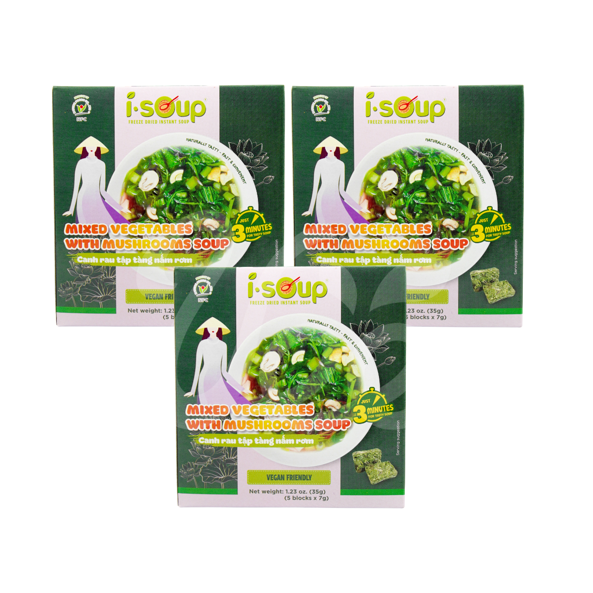 [ISOUP] Mixed Vegetables with Mushrooms Soup 35g