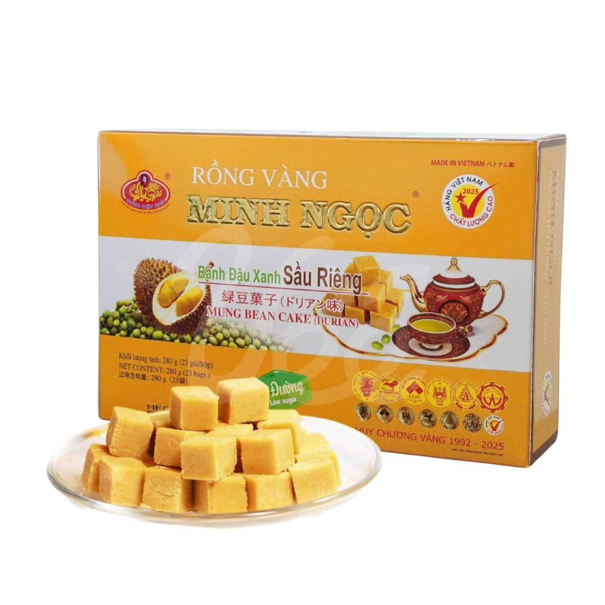 [Minh Ngoc] Durian Flavor Green Bean Cake – Less Sugar 280g