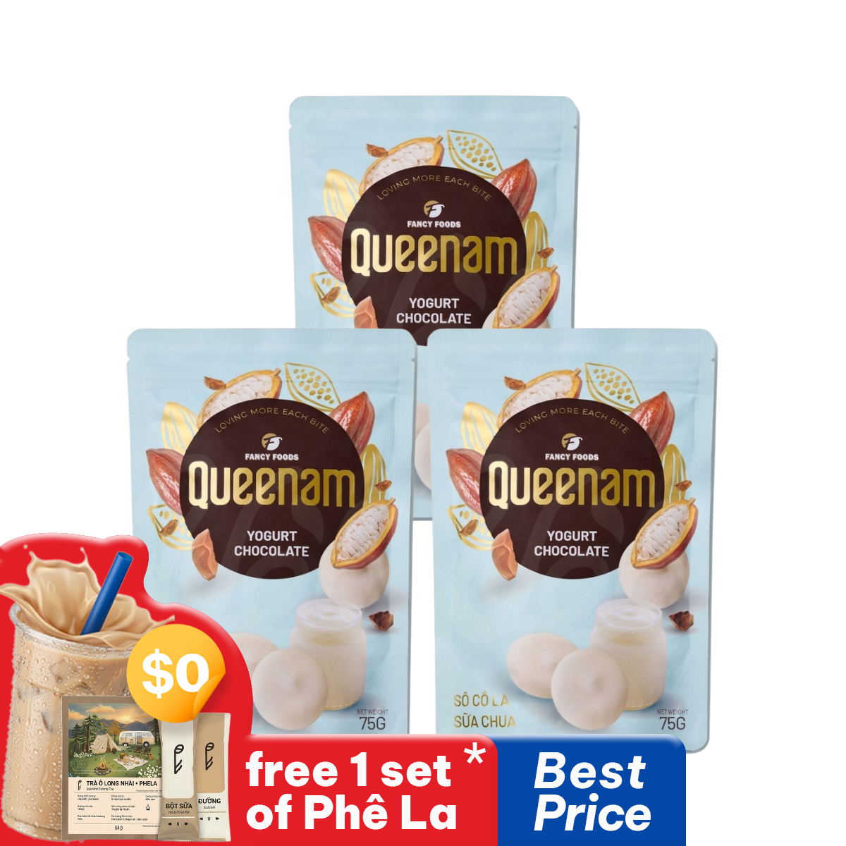 [Queenam] Yogurt Chocolate 75g