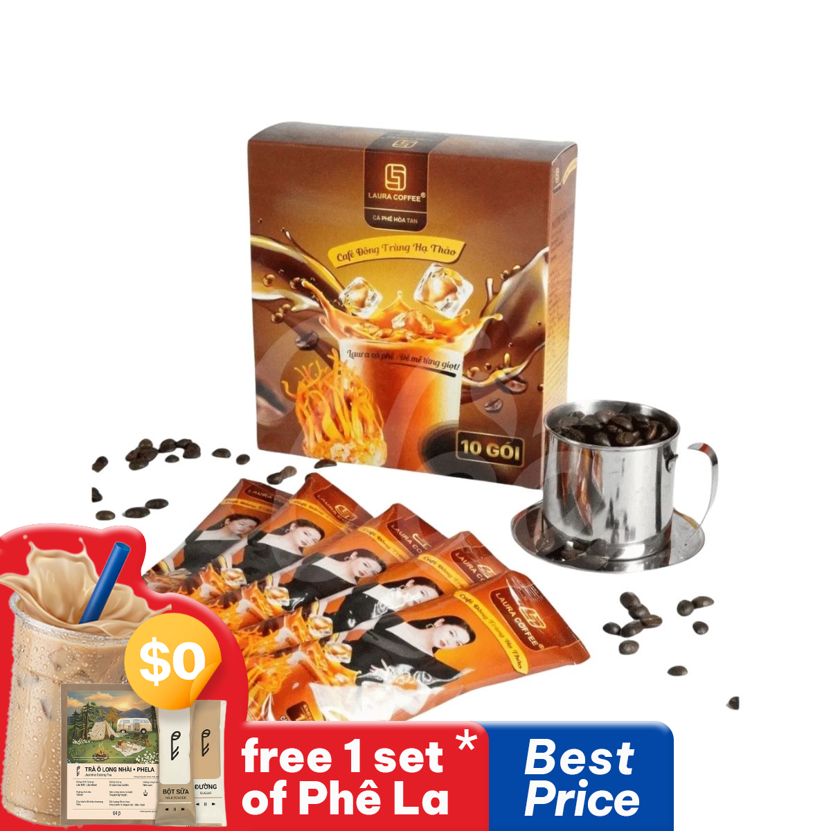 [Nhat Kim Anh] Cordyceps Herbal Coffee 180g