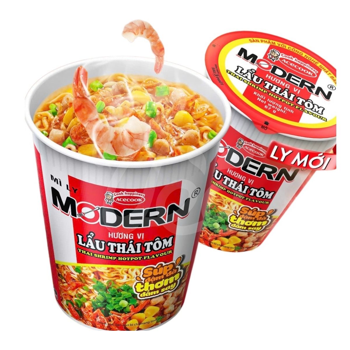 Mì Ly Acecook Modern Vị Lẩu Thái Tôm 67g