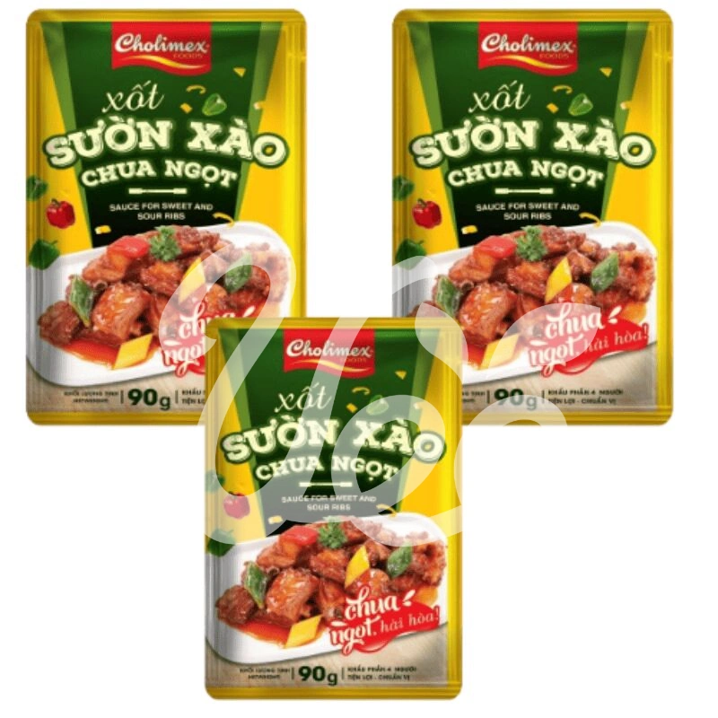 Nước Sốt Sườn Xào Chua Ngọt Cholimex  – 90gr/gói | Sườn Xào Chua Ngọt Đậm Đà, Ngon Miệng Chuẩn Vị Việt