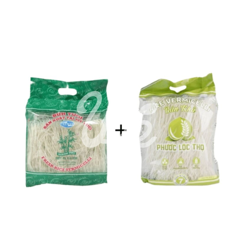 [Phuoc Loc Tho + Ba Cay Tre] Fresh Rice Vermicelli Combo 2 Pack