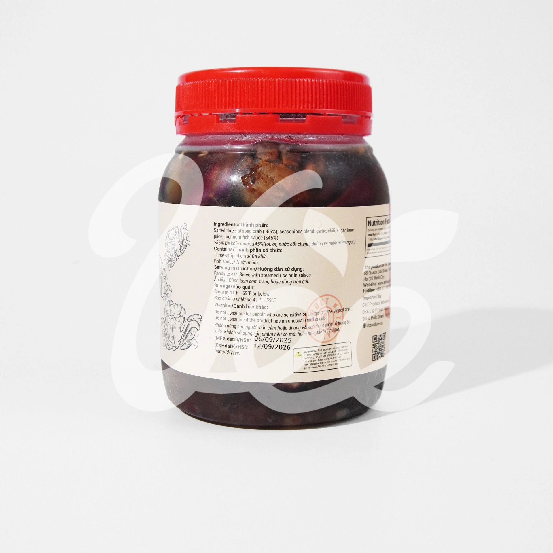 [Anh Kua] Fermented Crab with Chili Garlic 600gr
