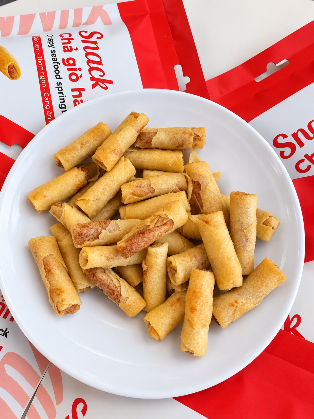 [VISSAN] Seafood Spring Roll Snack 100g/ Chả Giò Hải Sản Snack túi