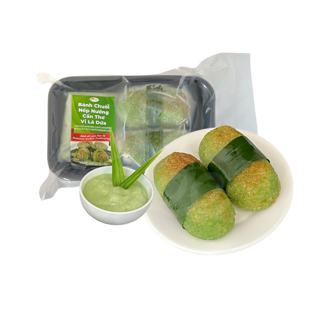 [CT Choice] Grilled Banana Cake Wrapped in Sticky Rice with Pandan Leaf 400g (Short Shelf Life)