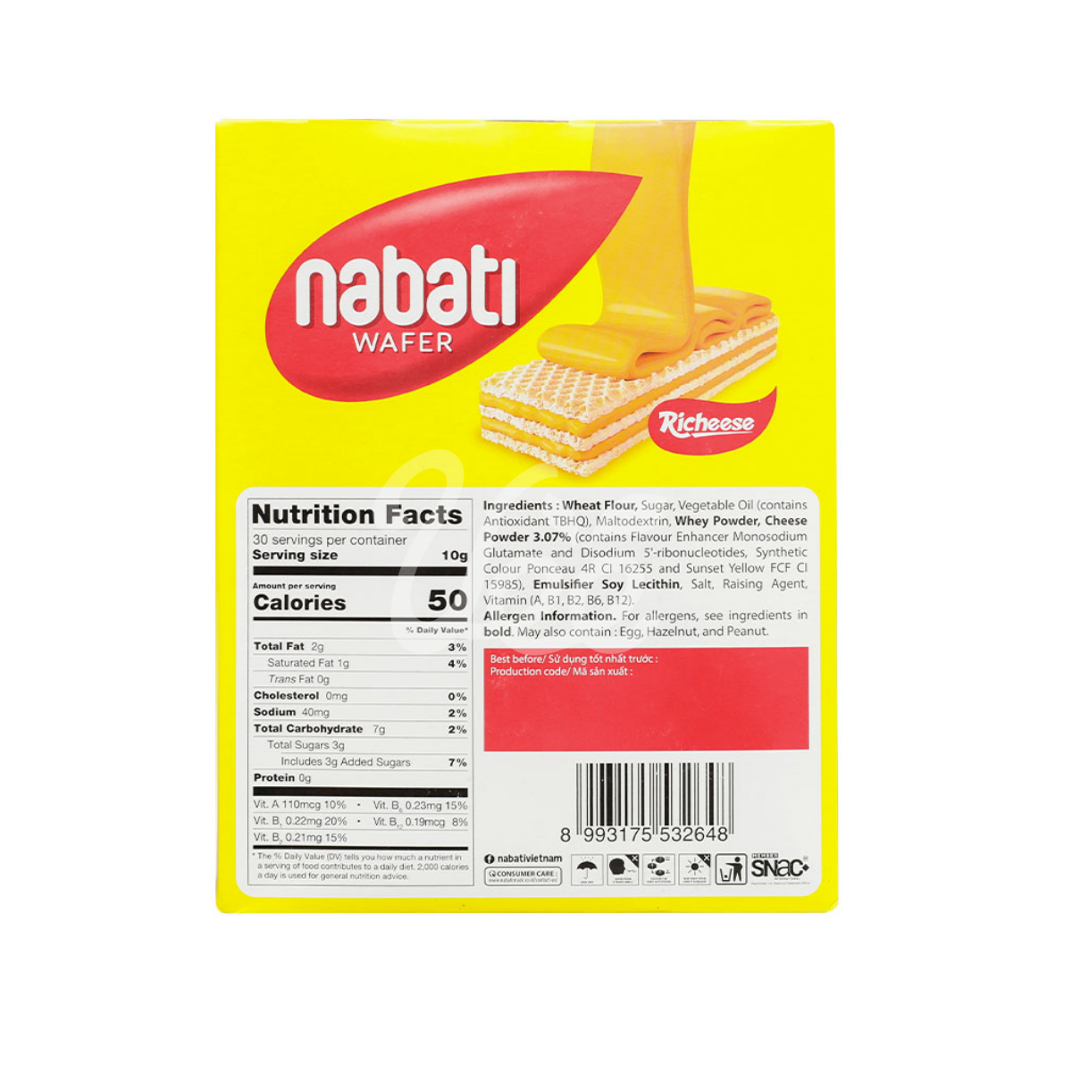 [Nabati] Cheese Flavor Wafer 330g Box