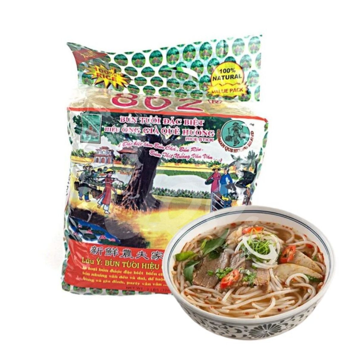 [Ong Gia Que Huong] Fresh Rice Vermicelli 908g