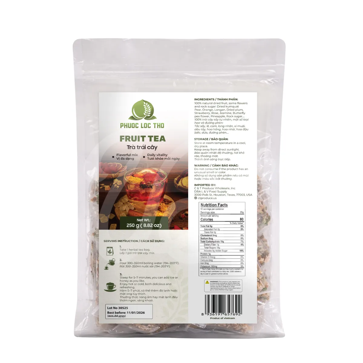 [Phuoc Loc Tho] Fruit Tea 250g