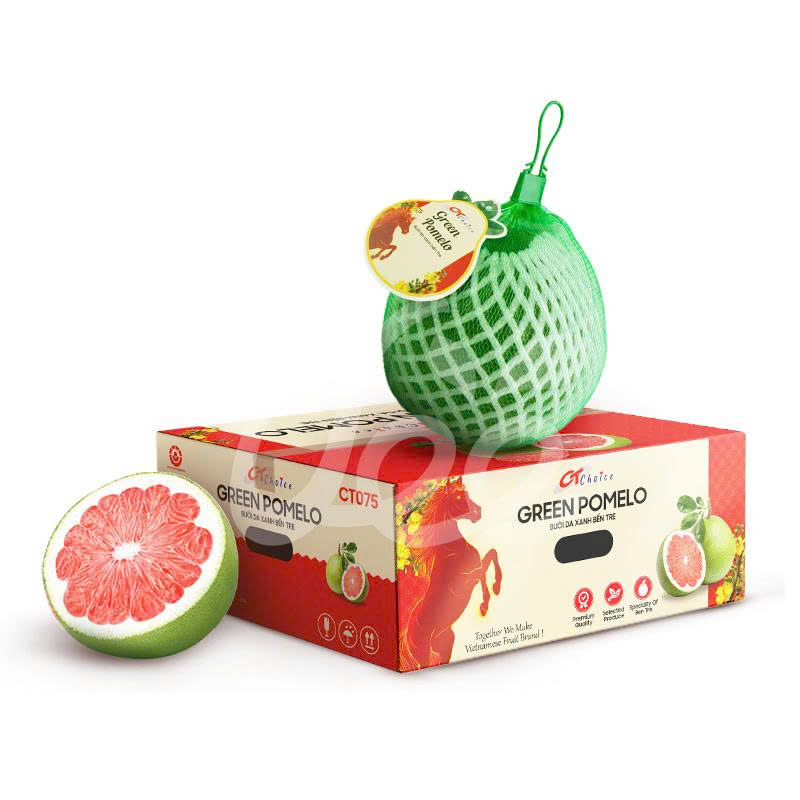 Ben Tre Red Pomelo Viet Nam Tropical Fruit 1 Count