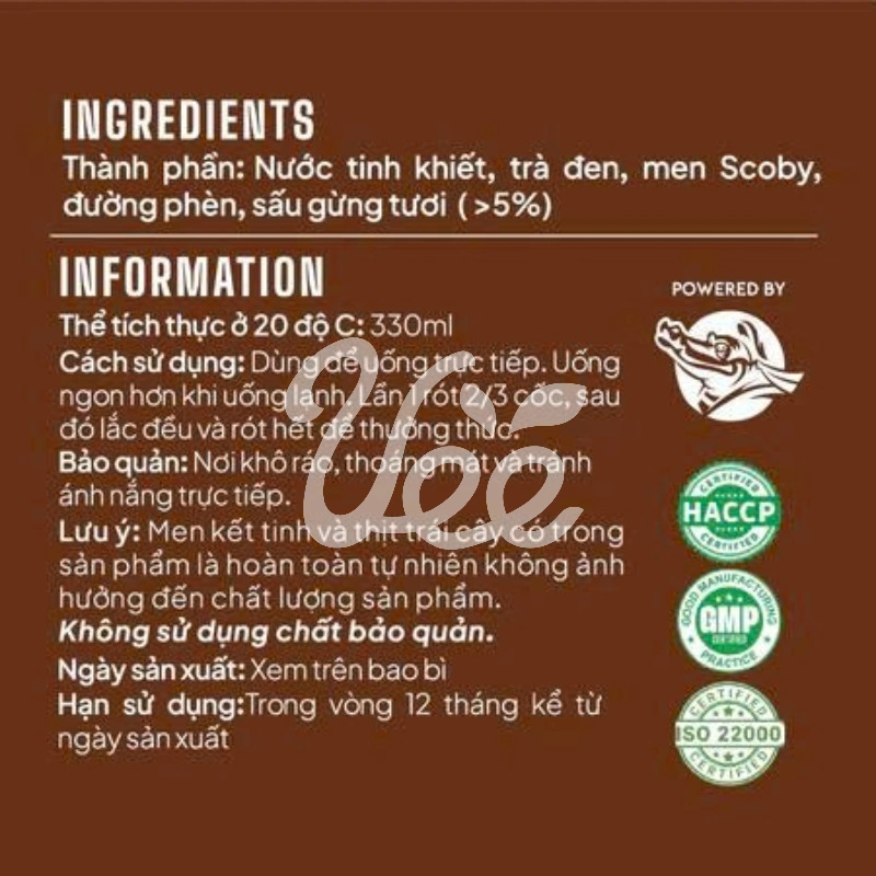 [Azaana] Kombucha Dracontomelon Ginger 330ml