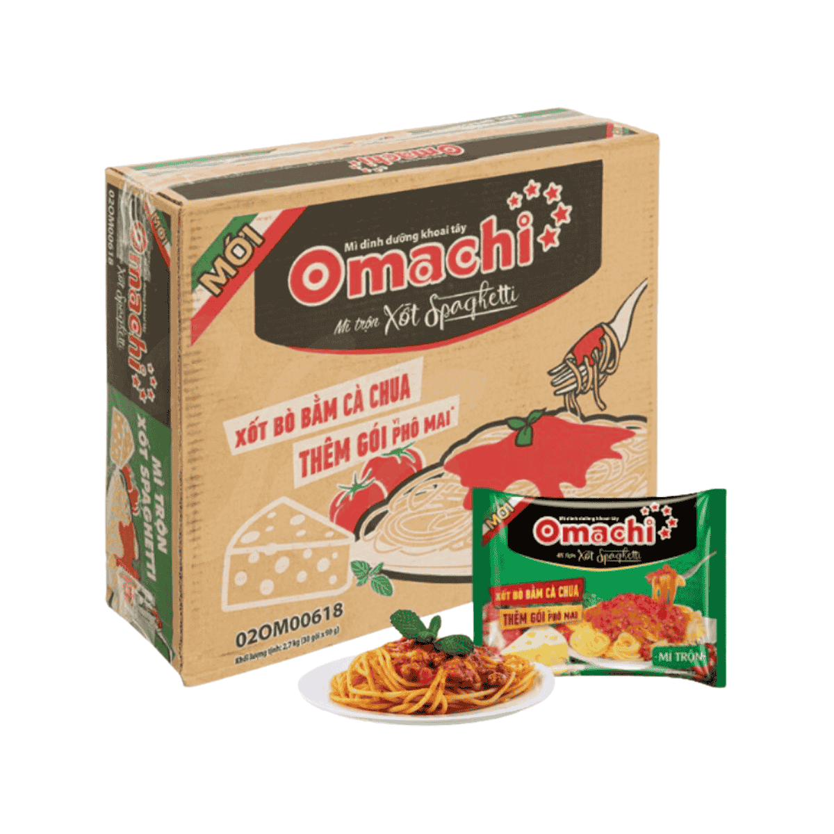 Mì Spaghetti Omachi Sốt Ý 3.2oz