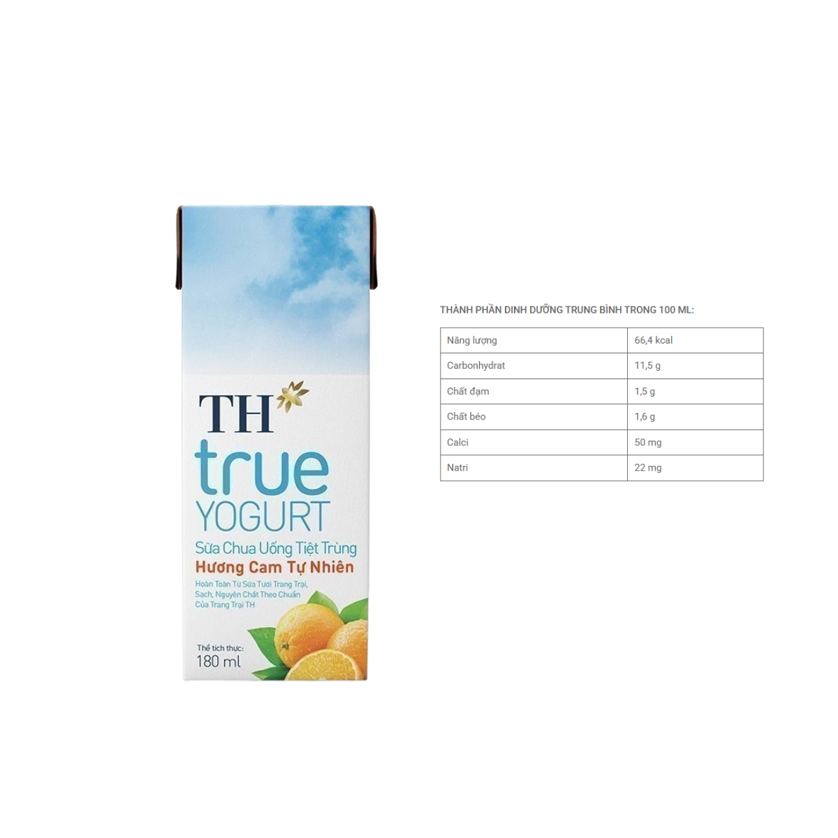[TH True] Yogurt UHT Drink Orange FLV 180ml