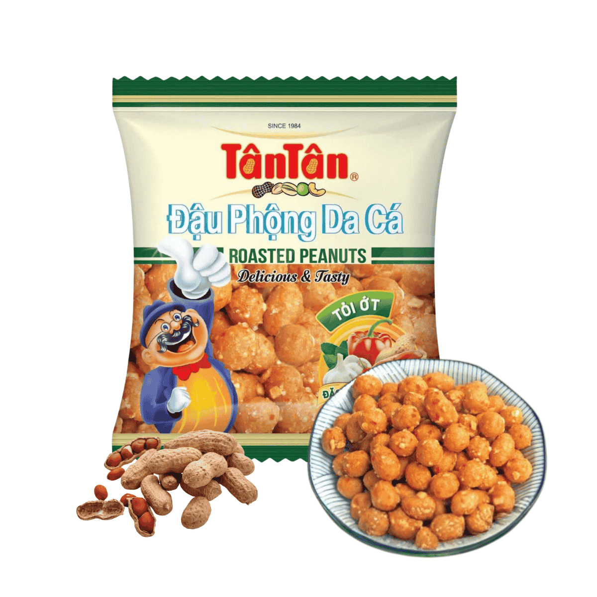 [Tan Tan] Spicy Garlic Fish Skin Peanut 14g