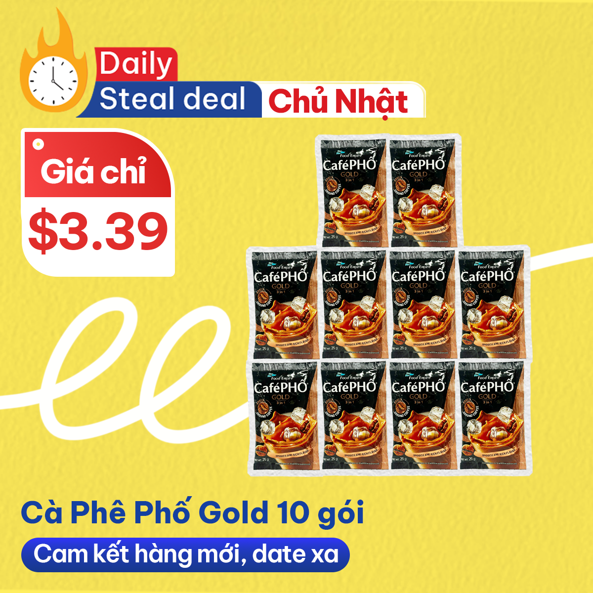 [STEAL DEAL] Cafe Pho Gold Instant Milk Coffee 870g x10 Sachet