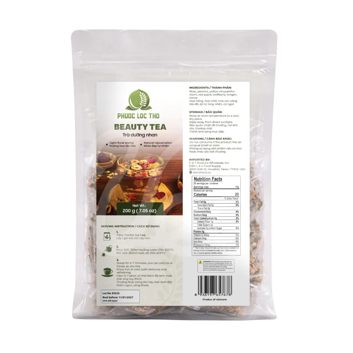 [Phuoc Loc Tho] Beauty Tea 200g