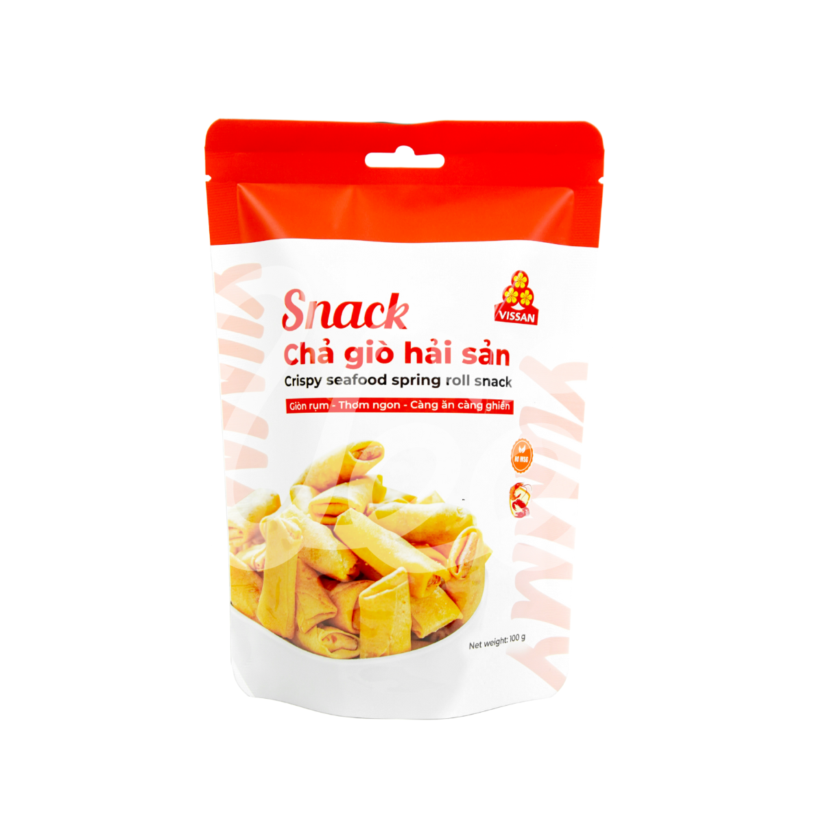 [VISSAN] Seafood Spring Roll Snack 100g/ Chả Giò Hải Sản Snack túi