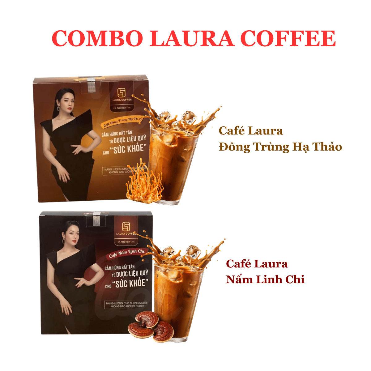 [NKA] Combo Laura coffee Lingzhi & Cordyceps Coffee