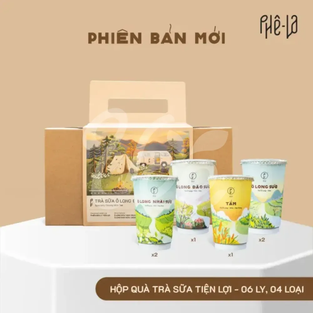 [Phe La] 4-flavor Milk Tea Set 6 Cups 1 box