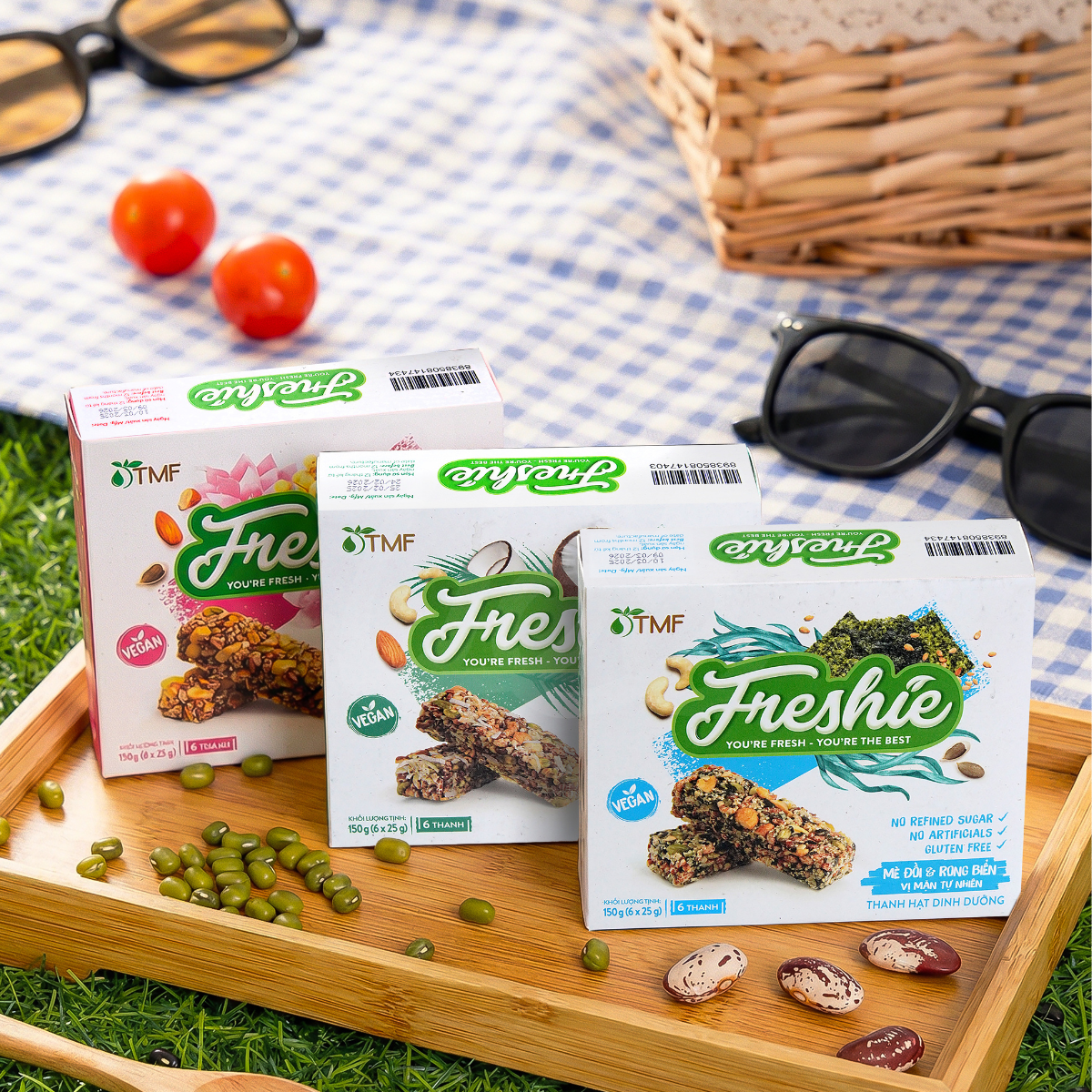 TMF 3-Flavor Nutritious Snack Combo – Lotus Seed • Coconut • Seaweed | 150g x 3