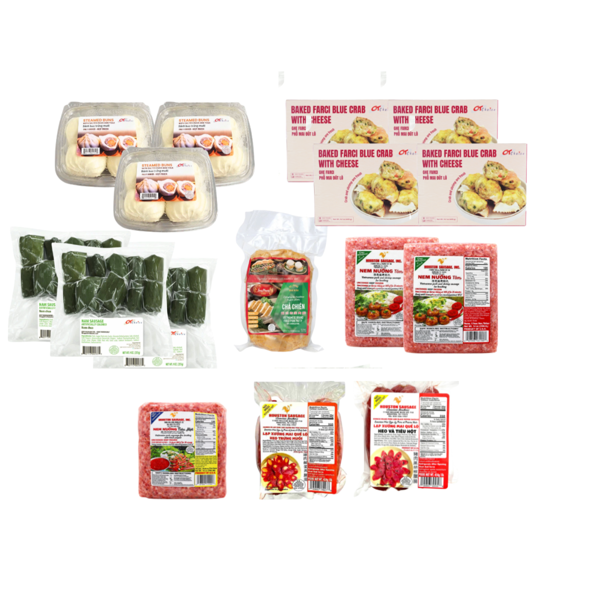 [CT Choice] Authentic Vietnamese Appetizer Combo - Nem, Buns, Sausages & Crab Farci Assortment/ Khai Vị Chuẩn Việt