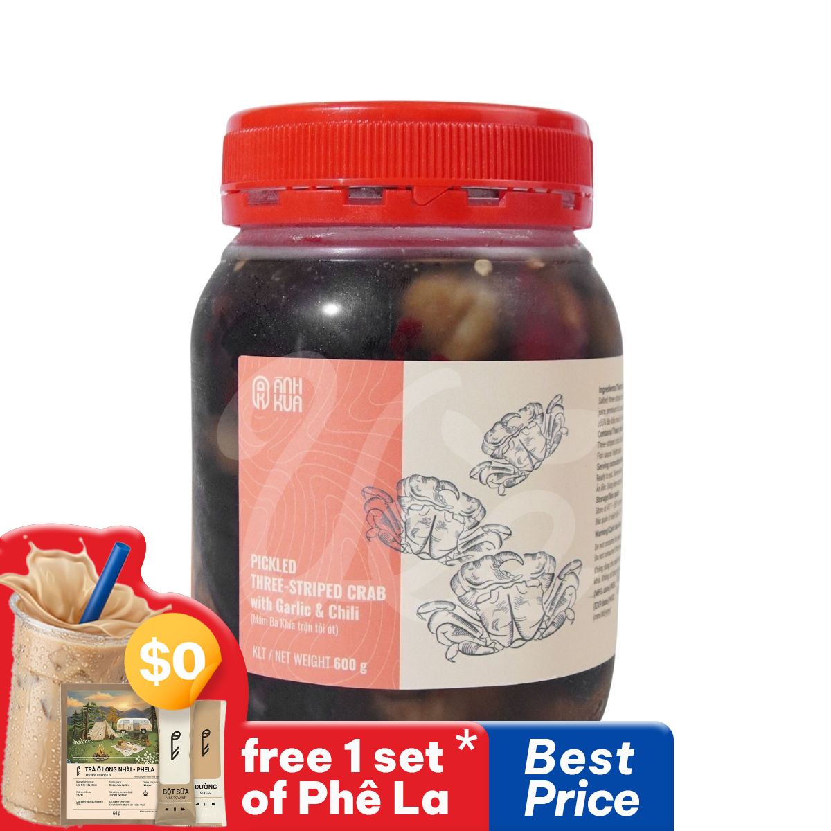 [Anh Kua] Fermented Crab with Chili Garlic 600gr