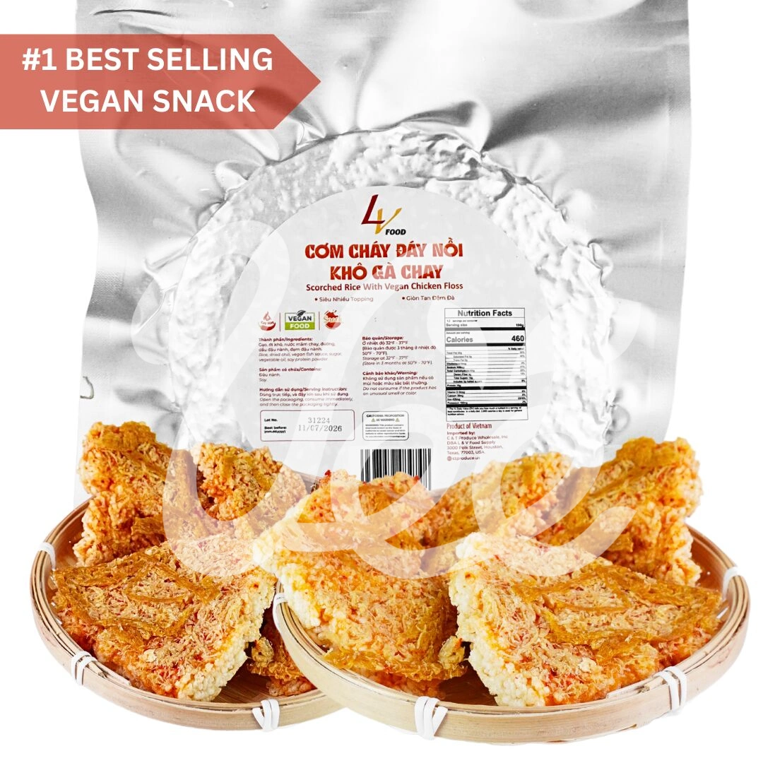 Cơm Cháy Đáy Nồi Khô Gà Chay LV Food 150g