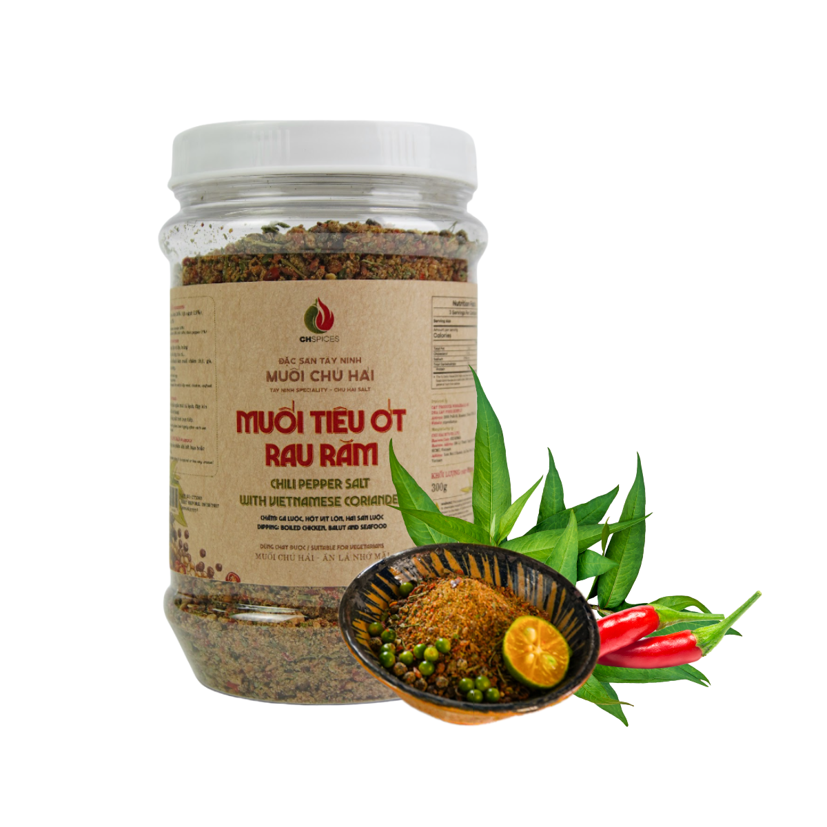 [Muoi Chu Hai] Chili Pepper Salt with Vietnamese Coriander 300g